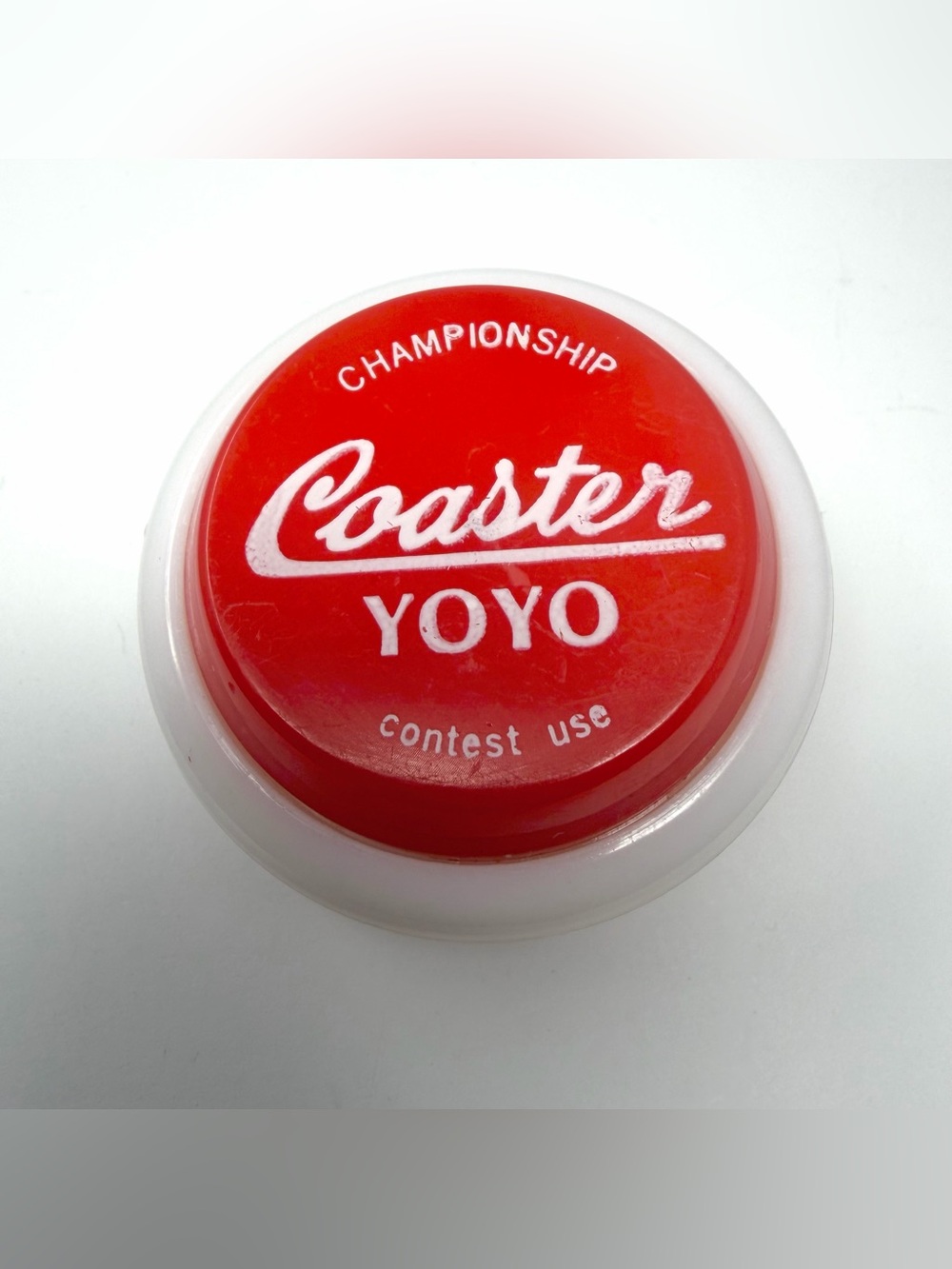Vintage 1960s Jack Russell Coaster Yo-Yo Championship Contest Use Red White Rare